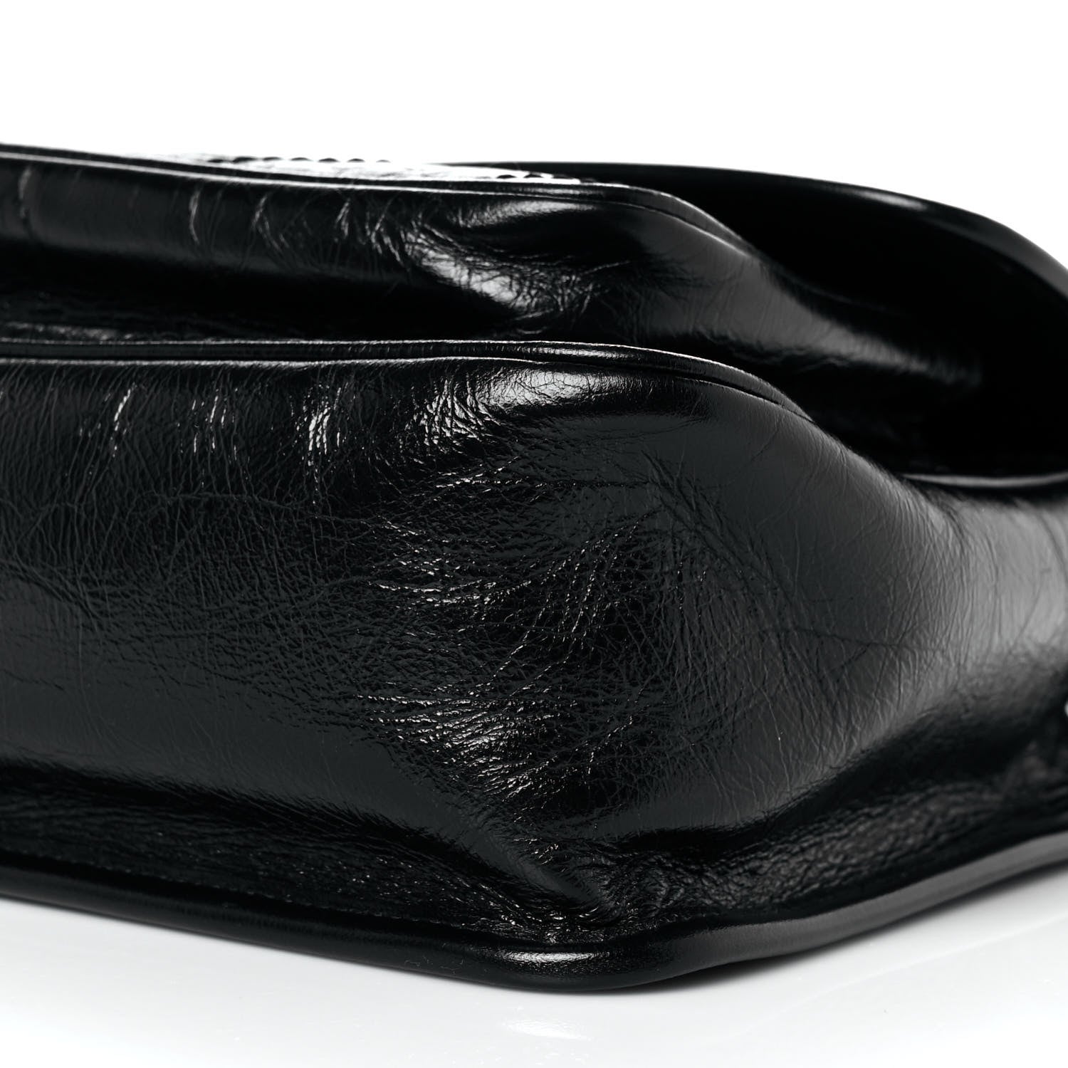 Saint Laurent Crinkled Calfskin Matelasse Monogram Medium Niki Chain Satchel Black 9 of 10