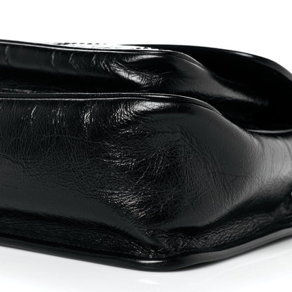 Saint Laurent Crinkled Calfskin Matelasse Monogram Medium Niki Chain Satchel Black 9 of 10