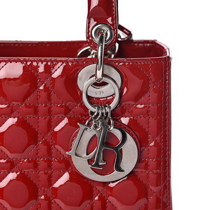 Christian Dior Patent Cannage Medium Lady Dior Red 11 of 11