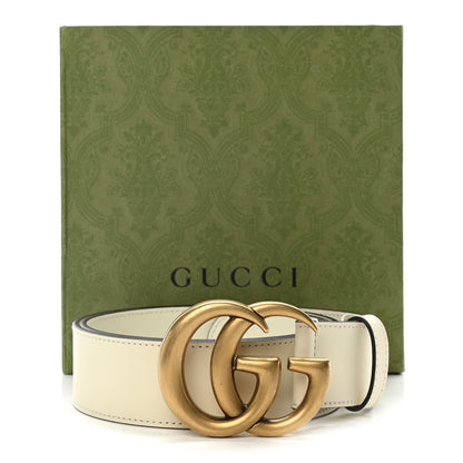 Gucci Calfskin Double G 40mm Belt 85 34 Mystic White 6 of 6