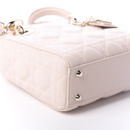 Christian Dior Lambskin Cannage Mini Lady Dior Rose Poudre 8 of 9