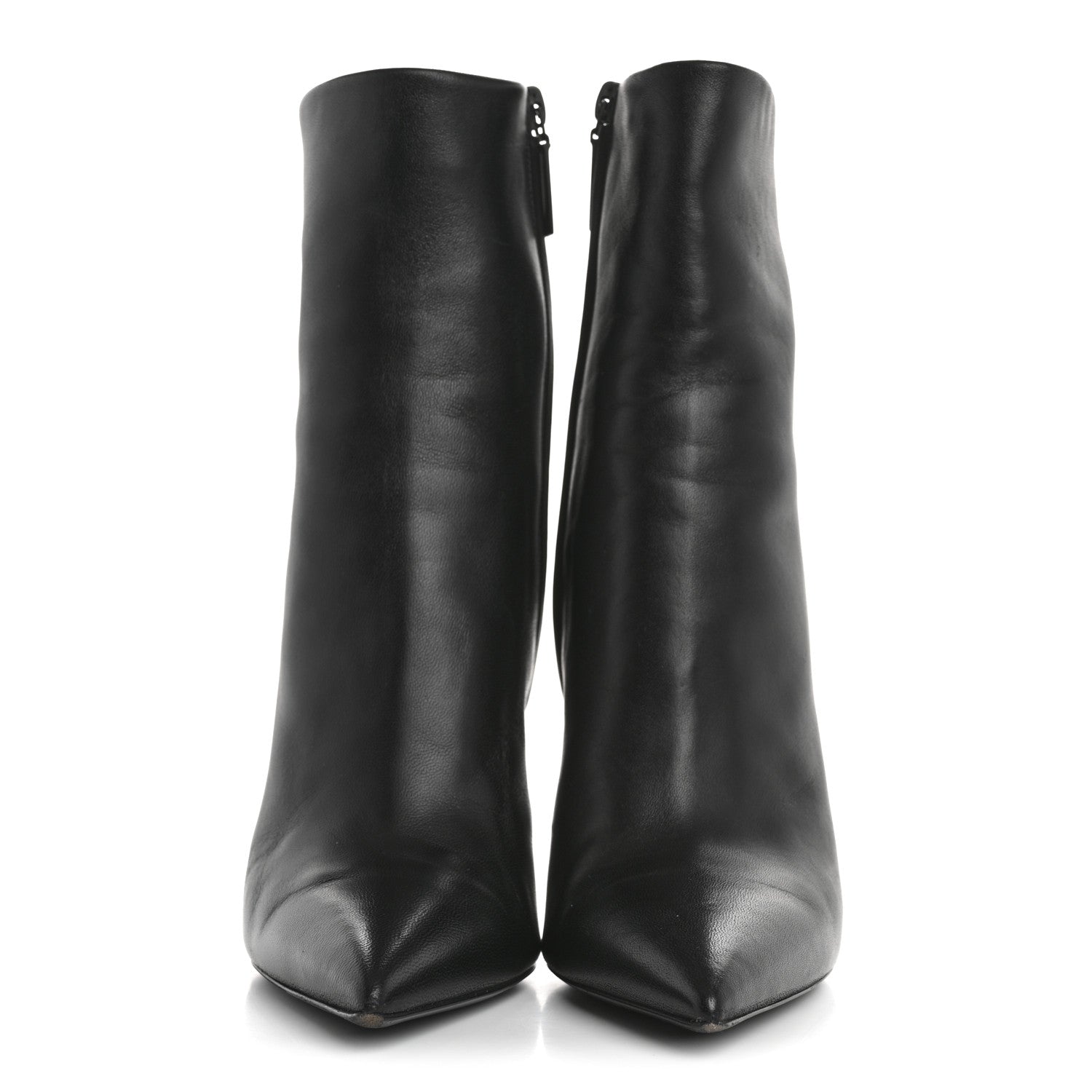 Saint Laurent Calfskin Opyum Ankle Boots 36.5 Black 3 of 9
