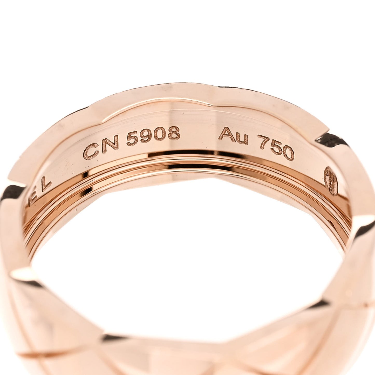 18K Beige Gold Small Coco Crush Ring 53 6.5