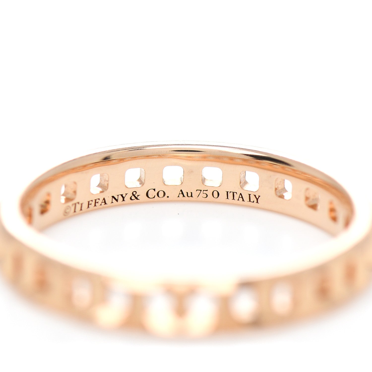 Tiffany 18K Rose Gold Narrow T True Ring 56 7.5 4 of 4