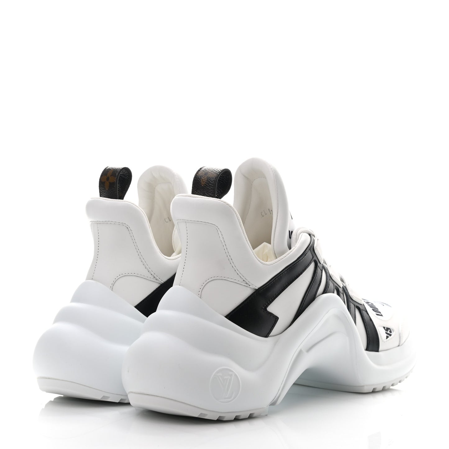 X FORNASETTI Calfskin Technical Nylon LV Archlight Sneaker 38.5 Black