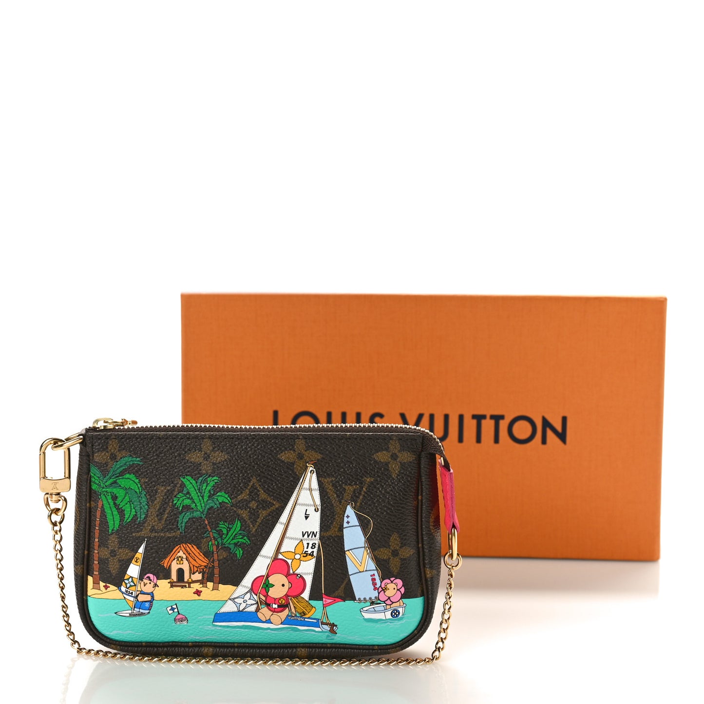 Monogram 2023 Christmas Animation Sailing Pochette Accessories Dragon Fruit Pink