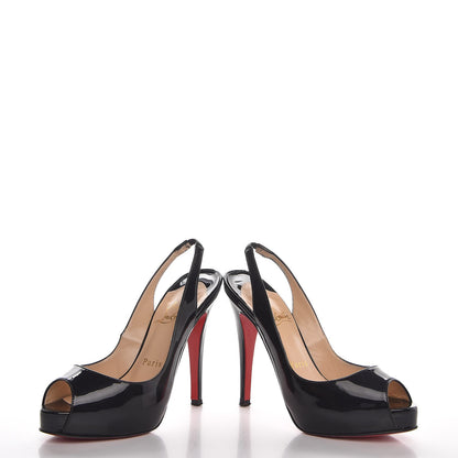 Christian Louboutin Patent No Prive 100 Pumps 35 Black 6 of 12