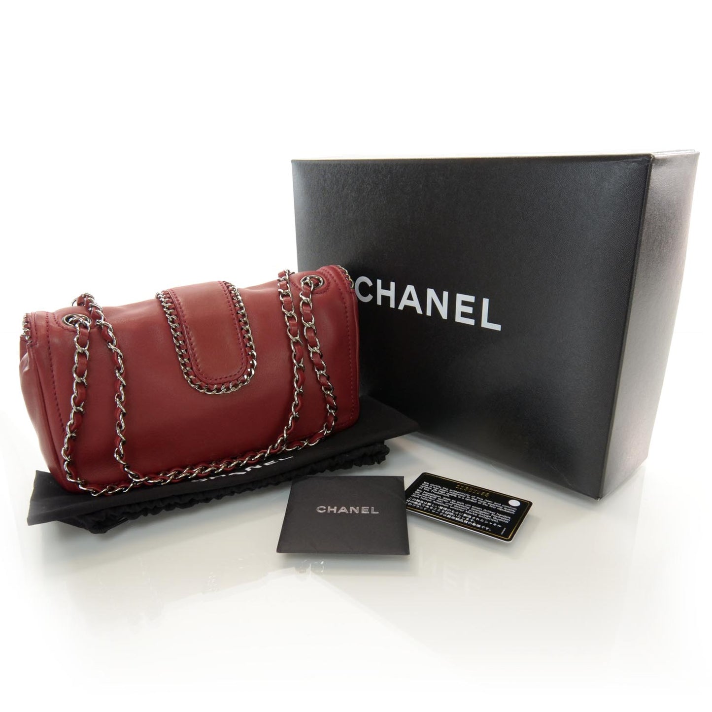 Lambskin Medium Madison Flap Red