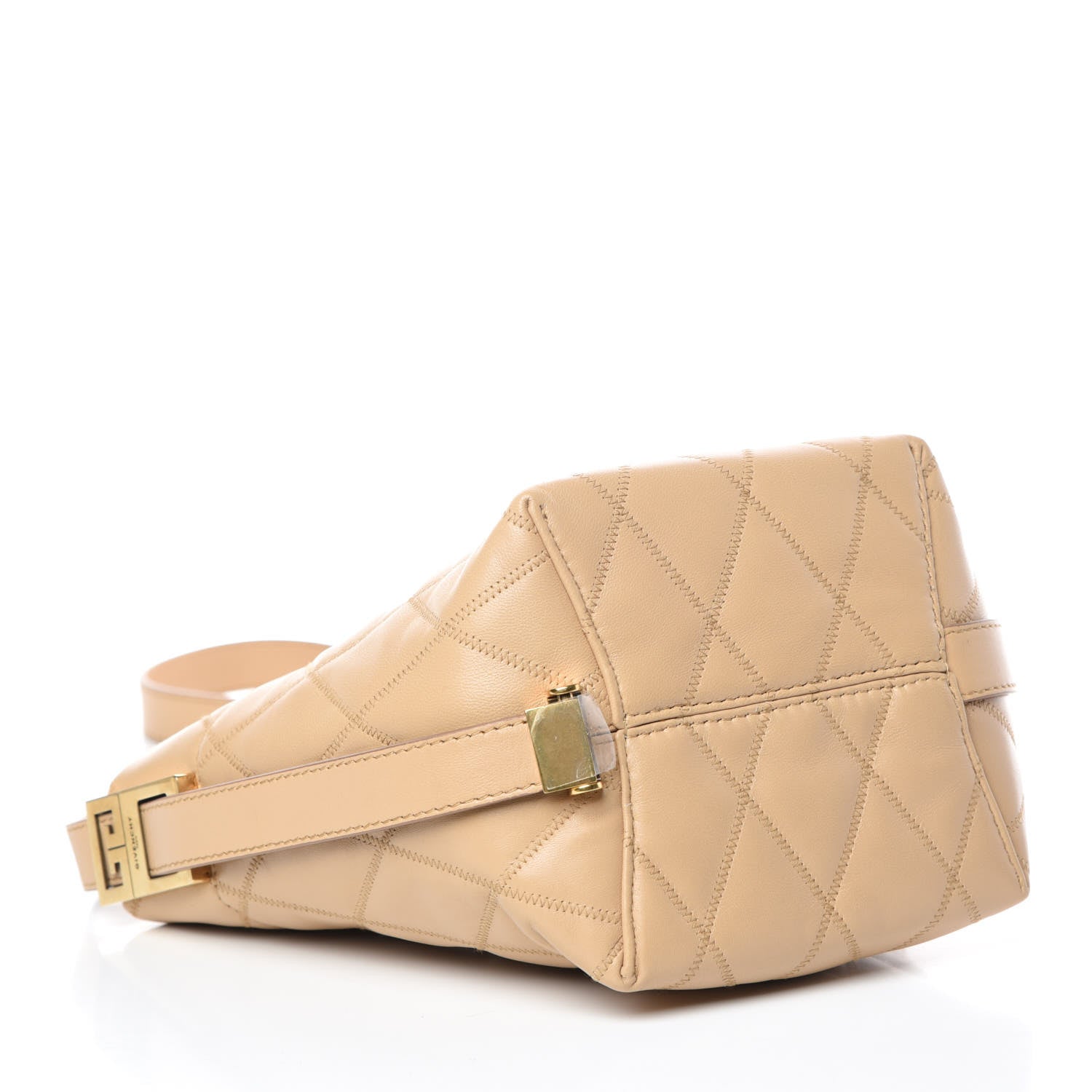 Givenchy Lambskin Quilted Mini GV Bucket Bag Beige Camel 4 of 11