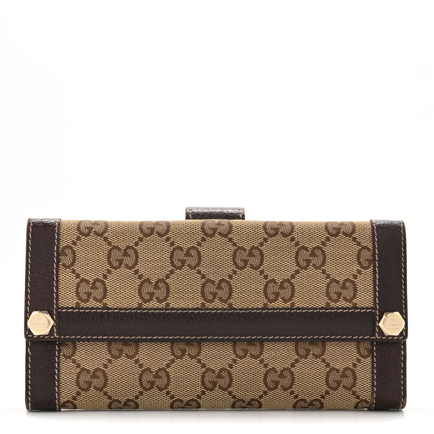 Crystal Monogram Continental Charmy Wallet Brown