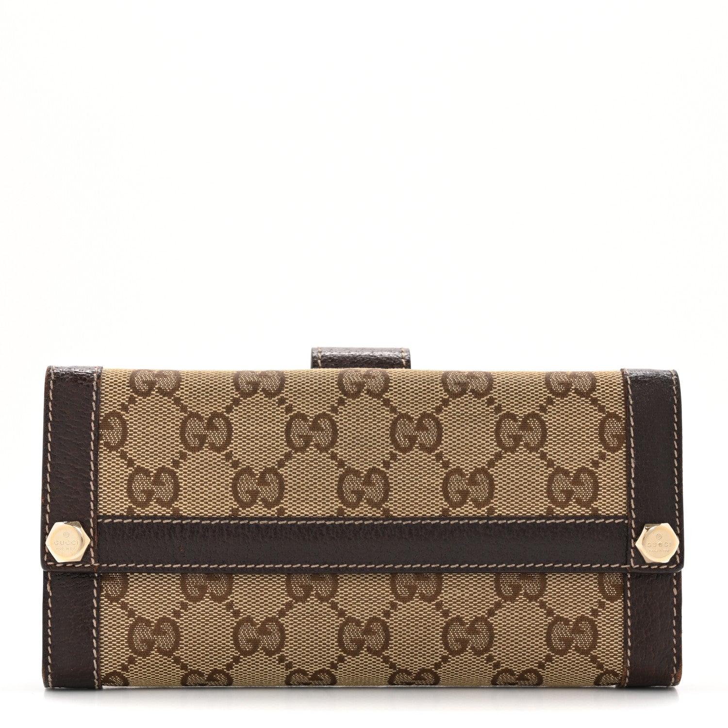 Gucci Crystal Monogram Continental Charmy Wallet Brown 1 of 12