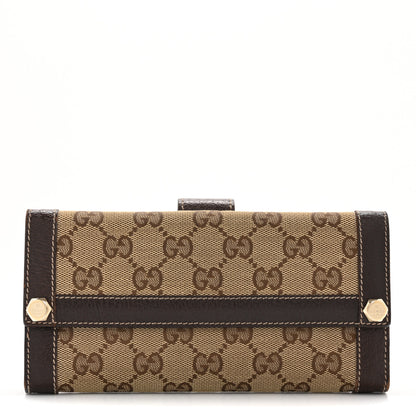 Gucci Crystal Monogram Continental Charmy Wallet Brown 1 of 12