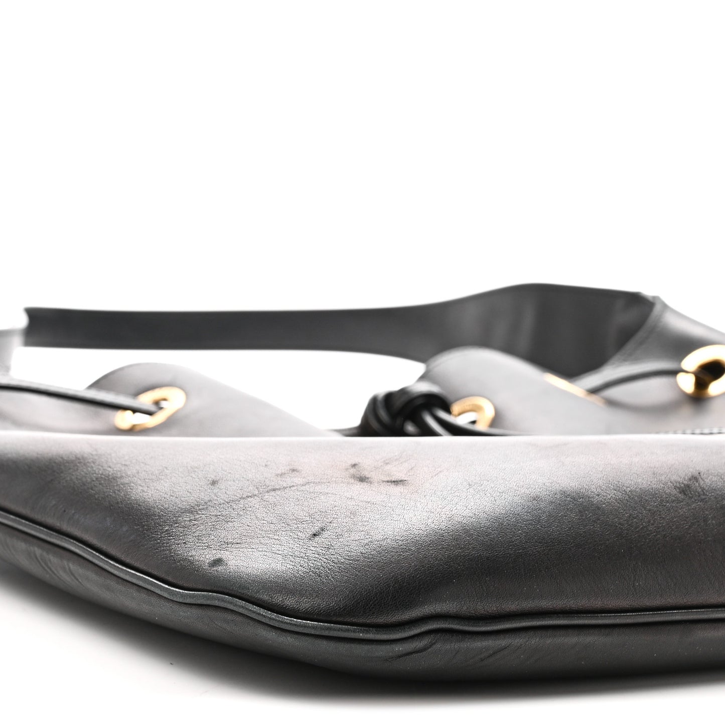 Smooth Calfskin Paris VII Large Flat Hobo Black