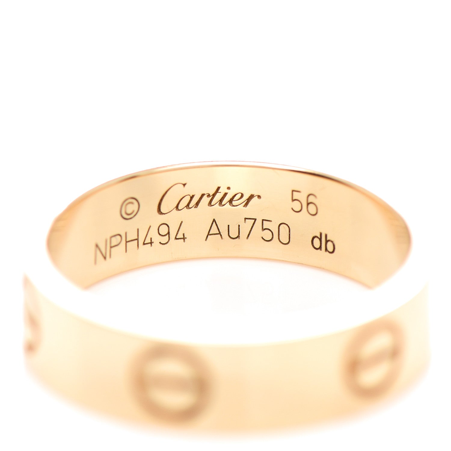 Cartier 18K Yellow Gold 5.5mm LOVE Ring 56 7.5 4 of 5