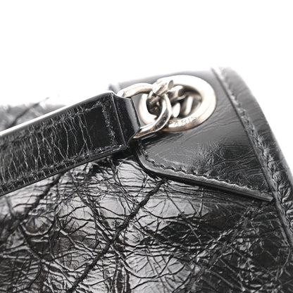 Saint Laurent Crinkled Calfskin Matelasse Monogram Medium Niki Chain Satchel Black 11 of 13