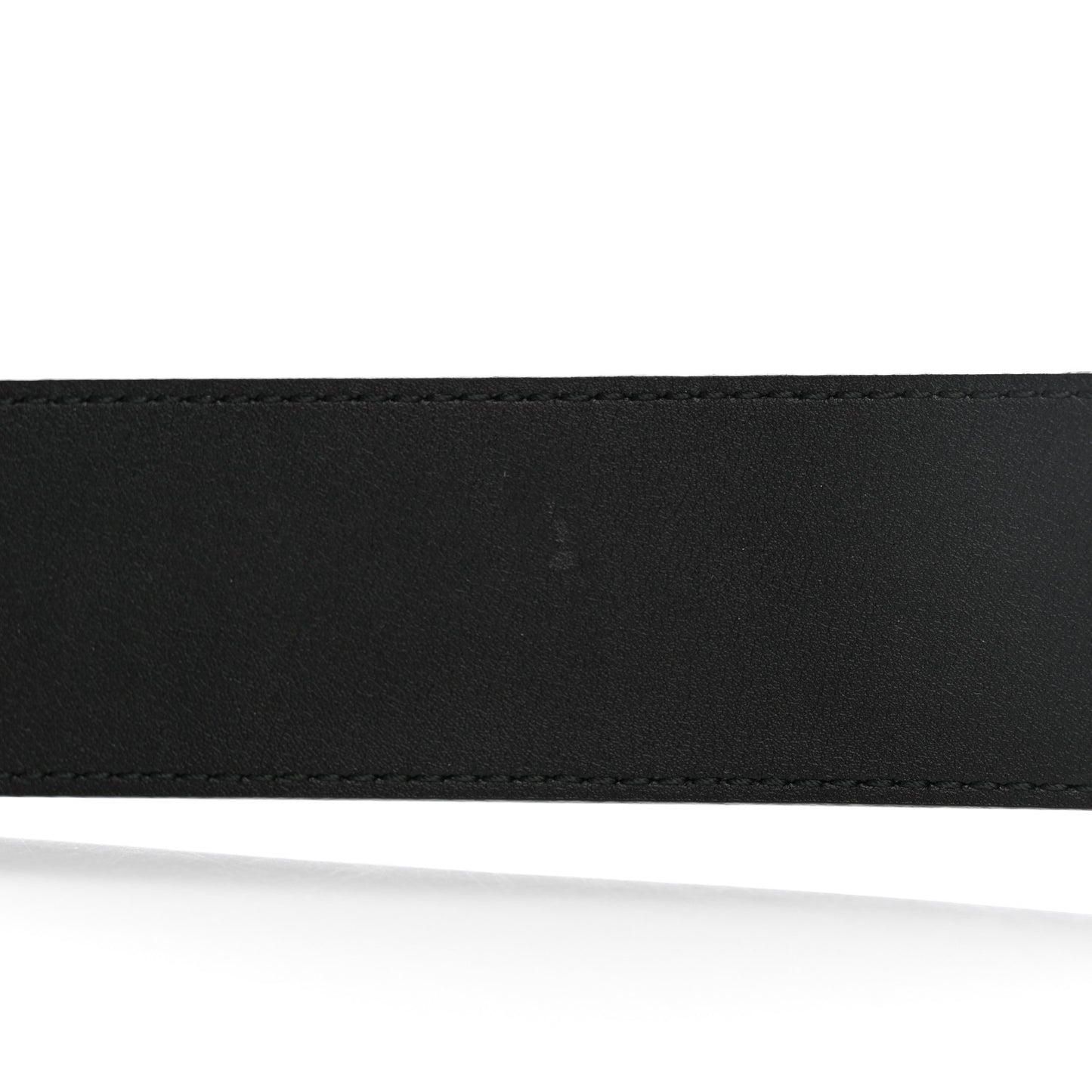 Moon Calfskin Pearl Double G 40mm Belt 70 28 Black Cream