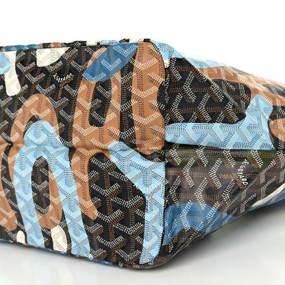 Goyard Goyardine Saint Louis Lettres Camouflage GM Black Blue 10 of 10