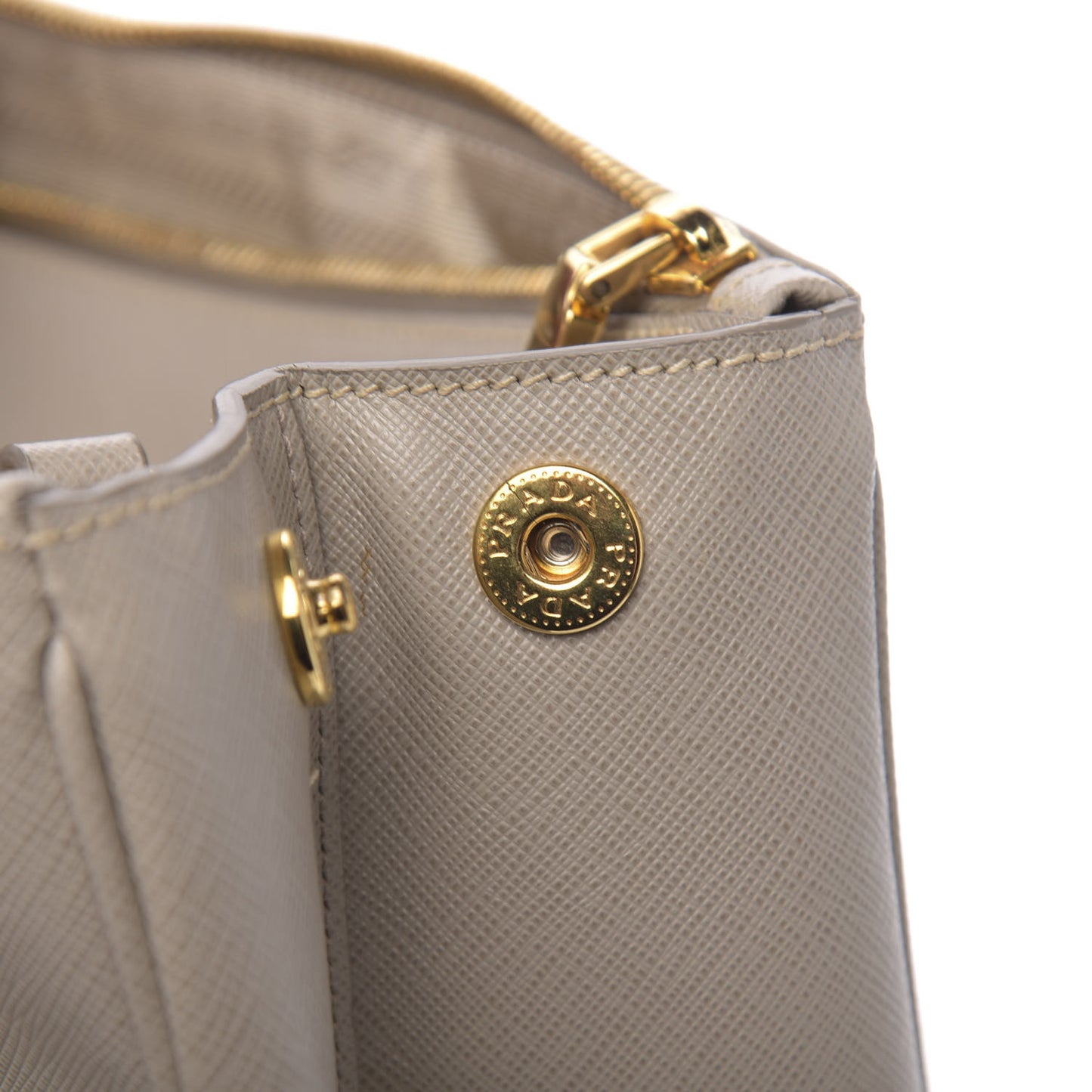 Saffiano Medium Galleria Double Zip Tote Pomice
