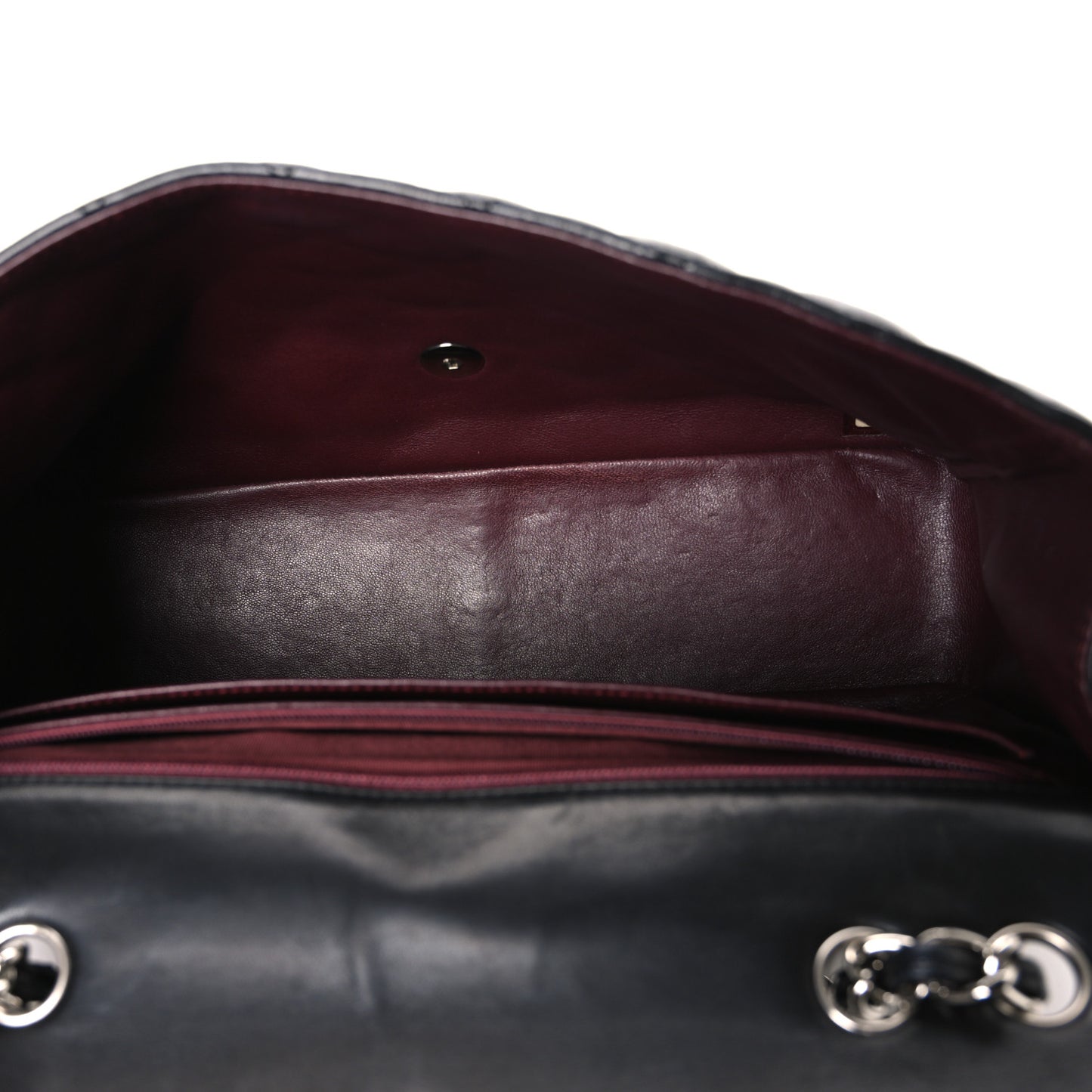 Lambskin Quilted Jumbo Single Flap Black