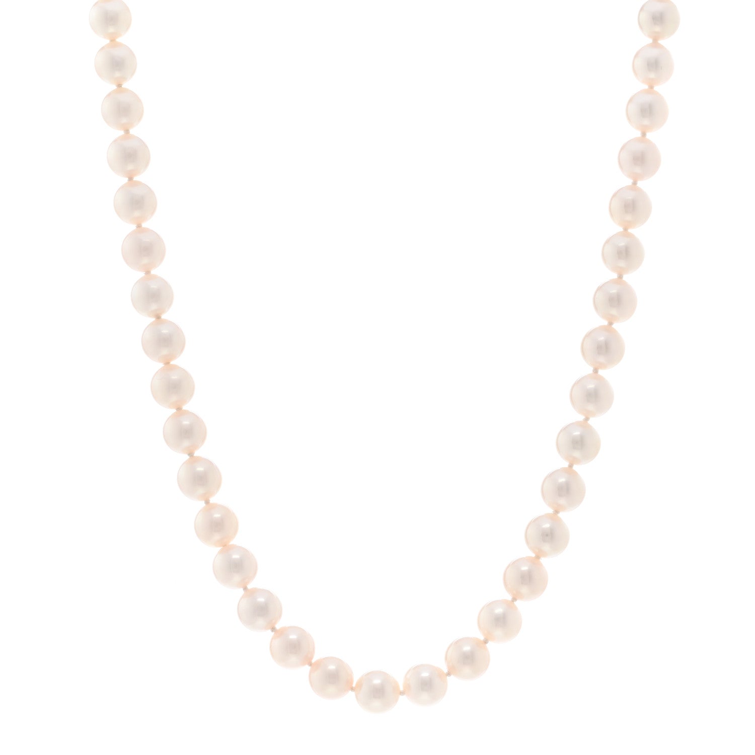 Tiffany 18K White Gold Akoya Pearl 6.5-7mm Essential Necklace 1 of 5