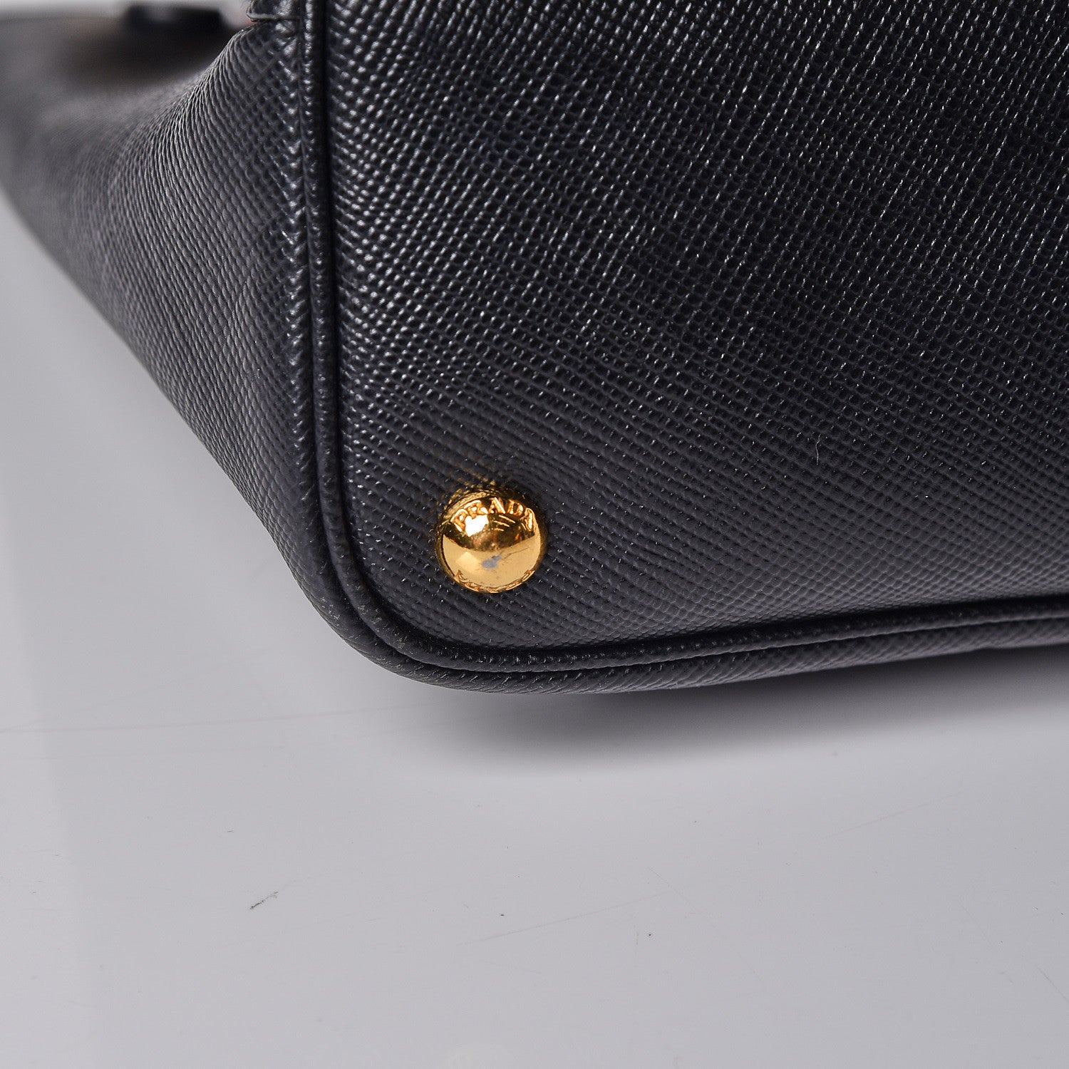 Prada Saffiano Cuir Large Double Bag Black Fuoco 15 of 18