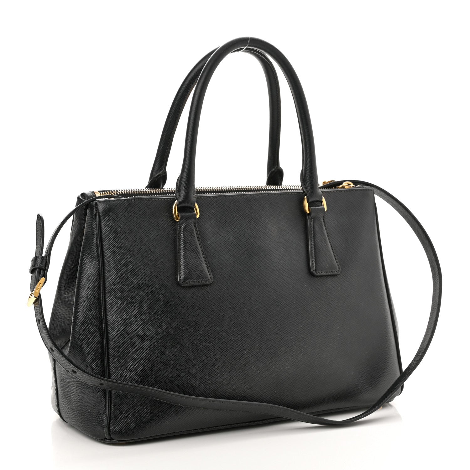 Prada Saffiano Small Galleria Double Zip Tote Black 2 of 11