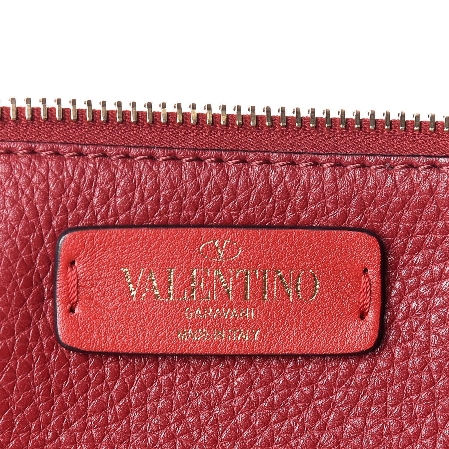Valentino Garavani Pebbled Calfskin Embroidered Geo Bucket Bag Camelia 7 of 10