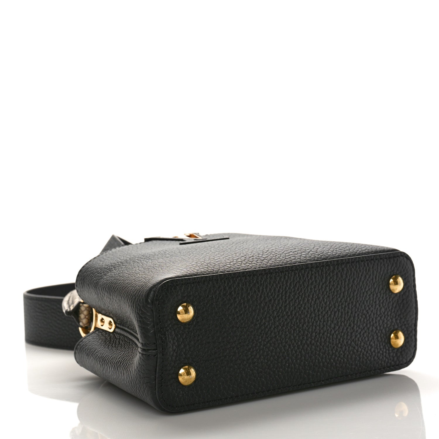 Louis Vuitton Taurillon Snakeskin Mini Capucines Black 4 of 8