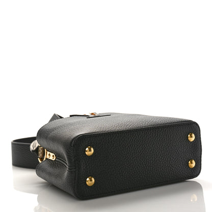 Louis Vuitton Taurillon Snakeskin Mini Capucines Black 4 of 8