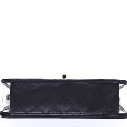 Chanel Lambskin PVC Medium Coco Sand Flap Black 5 of 16