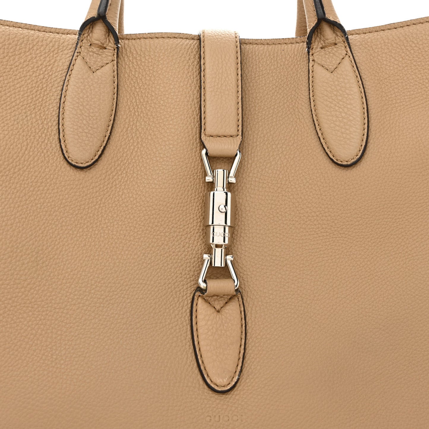 Soft Calfskin Medium Jackie Top Handle Bag Camel