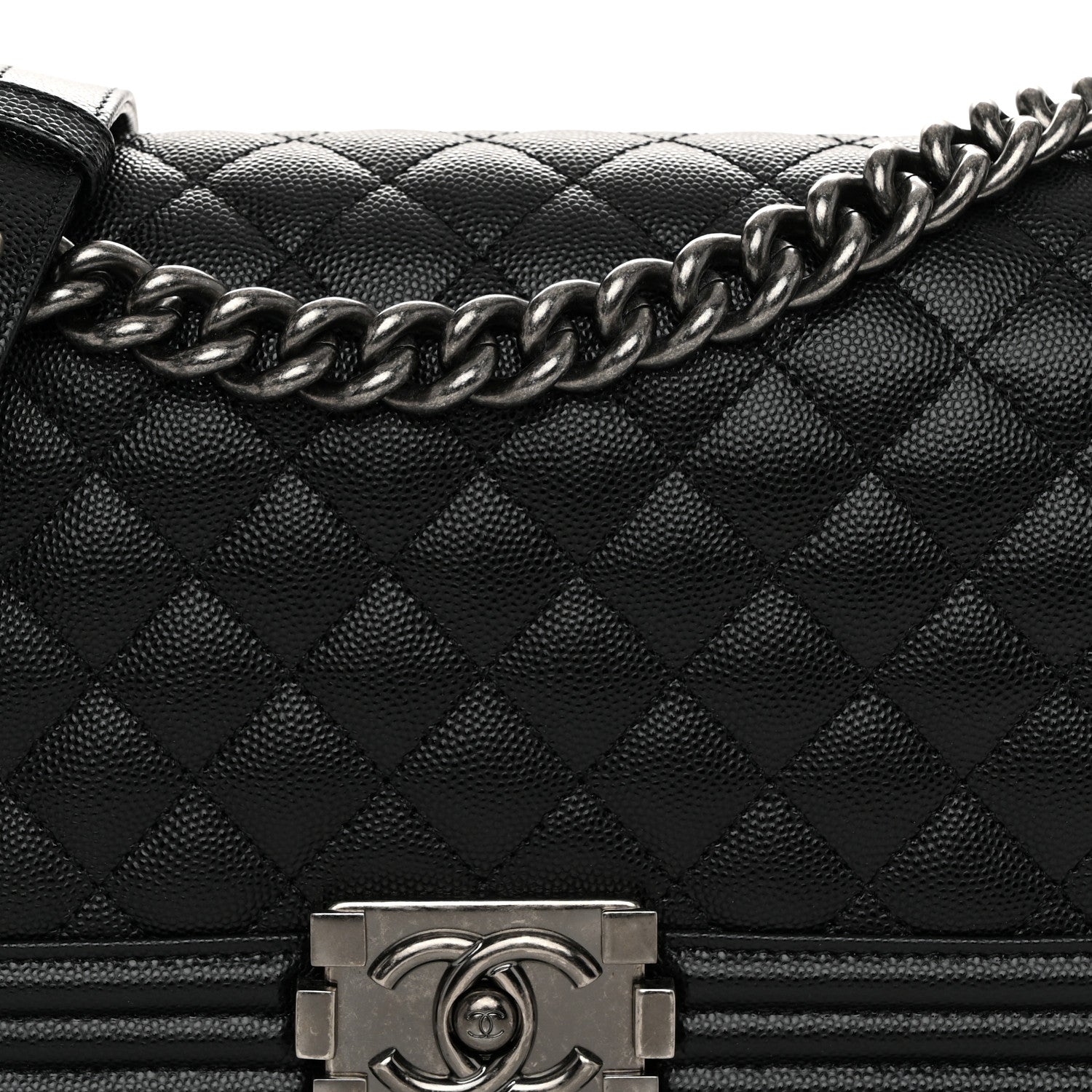 Chanel Caviar Quilted Medium Boy Flap Black 8 of 11