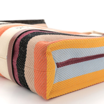 Chloe Cotton Calfskin Large Woody Striped Tote Multicolor 9 of 11