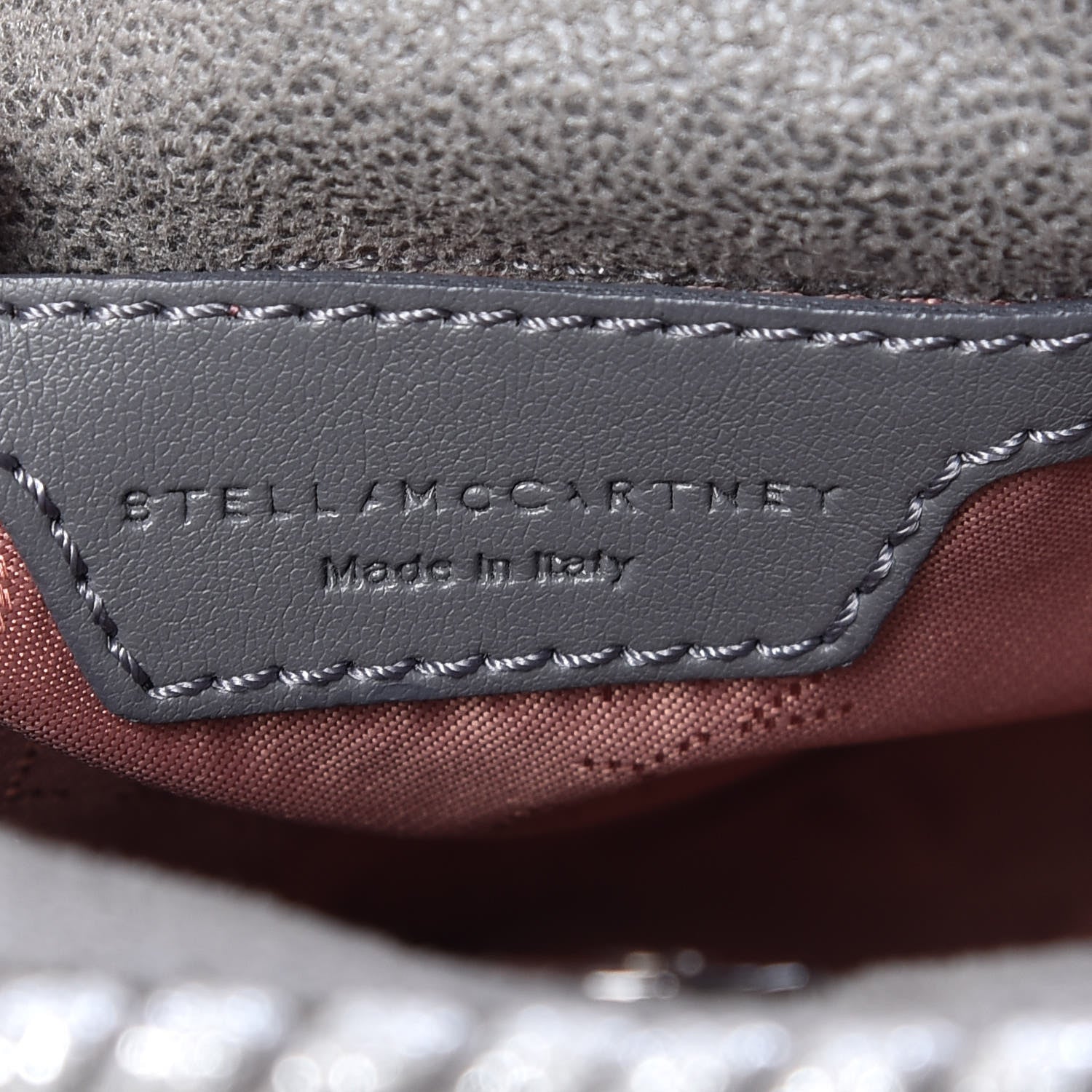 Stella McCartney Shaggy Deer Quilted Tiny Falabella Tote Grey 7 of 9