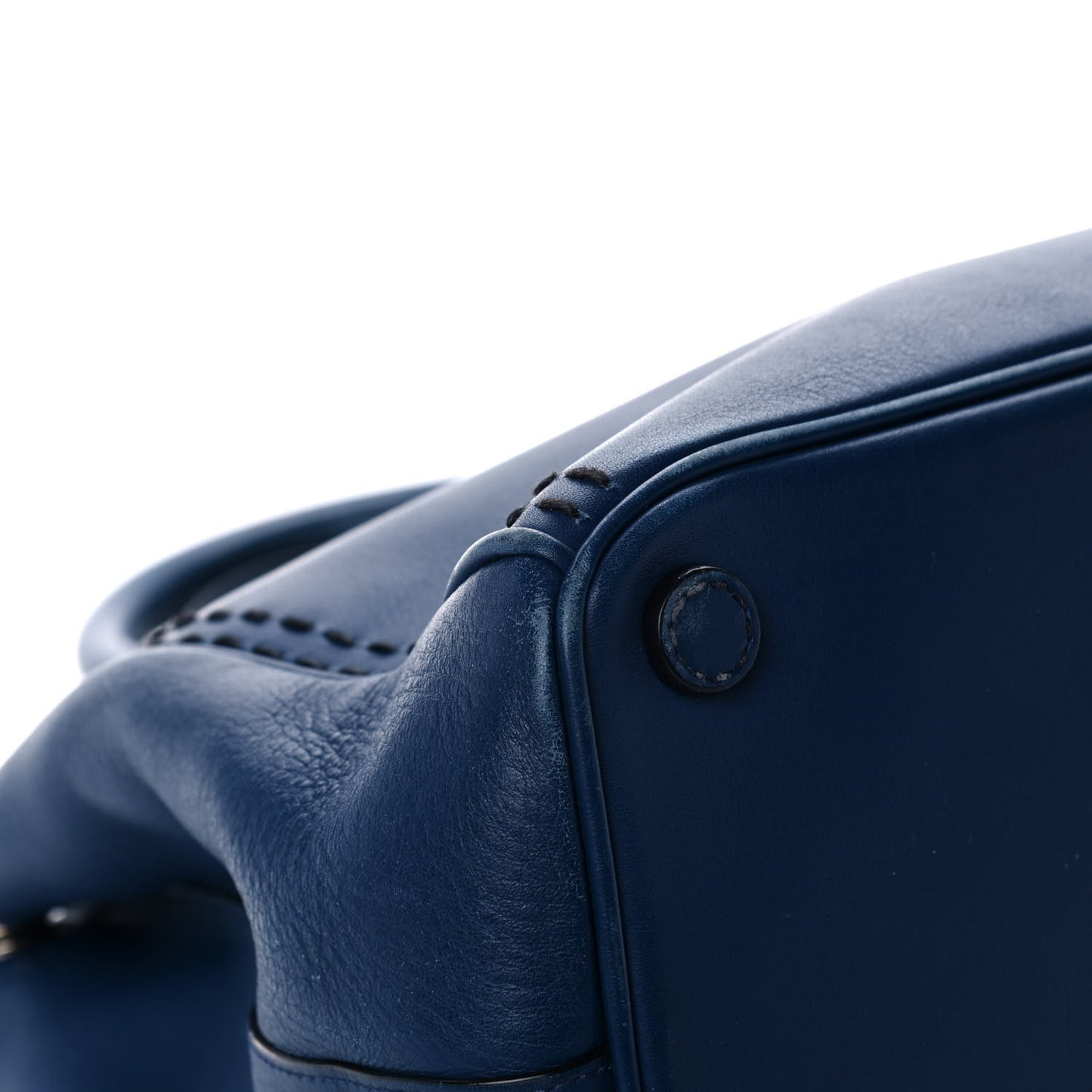 City Calf Hand Stitched Medium Galleria Double Zip Tote Bleuette