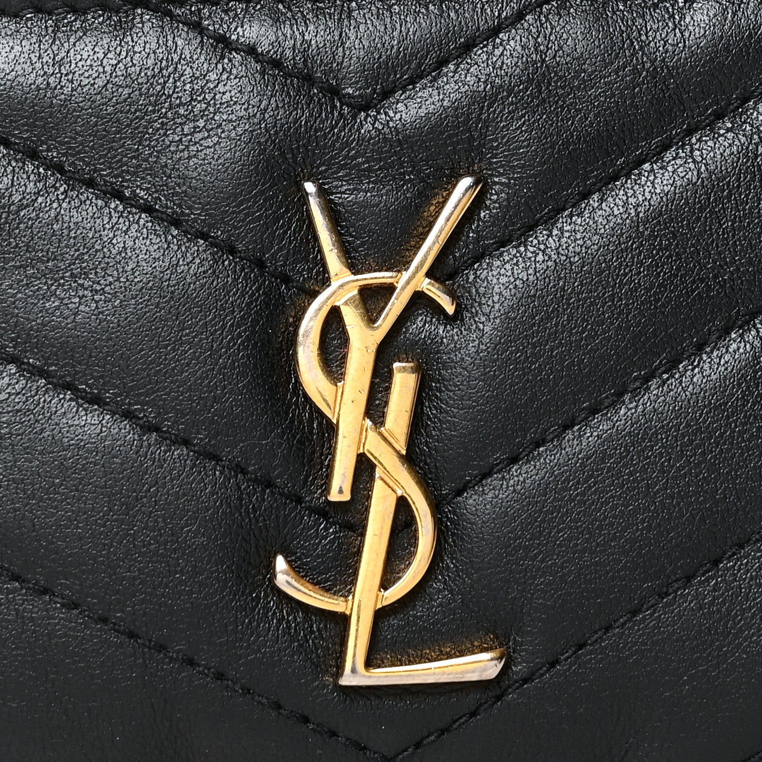 Saint Laurent Calfskin Matelasse Monogram Key Pouch Black 8 of 8