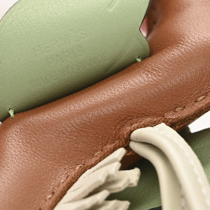 Hermes Milo Lambskin Grigri Rodeo Pegase Horse Bag Charm PM Craie Gold Vert Criquet 3 of 6