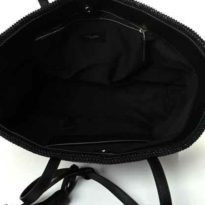 Saint Laurent Raffia Tote Black 4 of 7