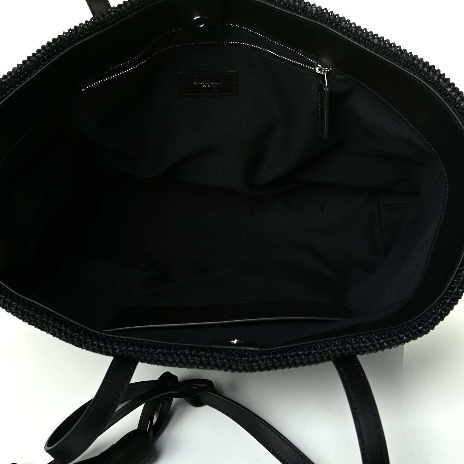 Saint Laurent Raffia Tote Black 5 of 8