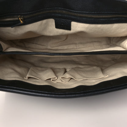 Gucci Calfskin Large GG Marmont Shoulder Bag Black 4 of 8