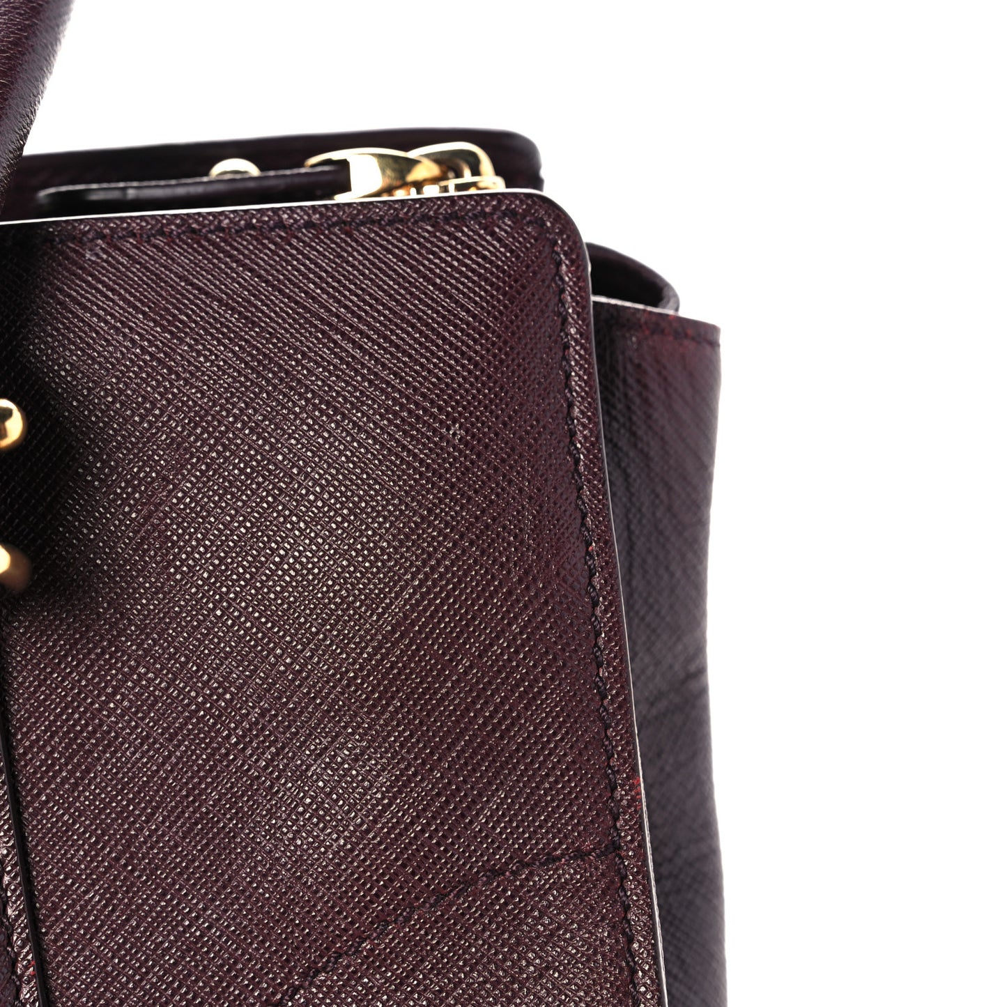 Printed Calfskin Beky Tote Burgundy