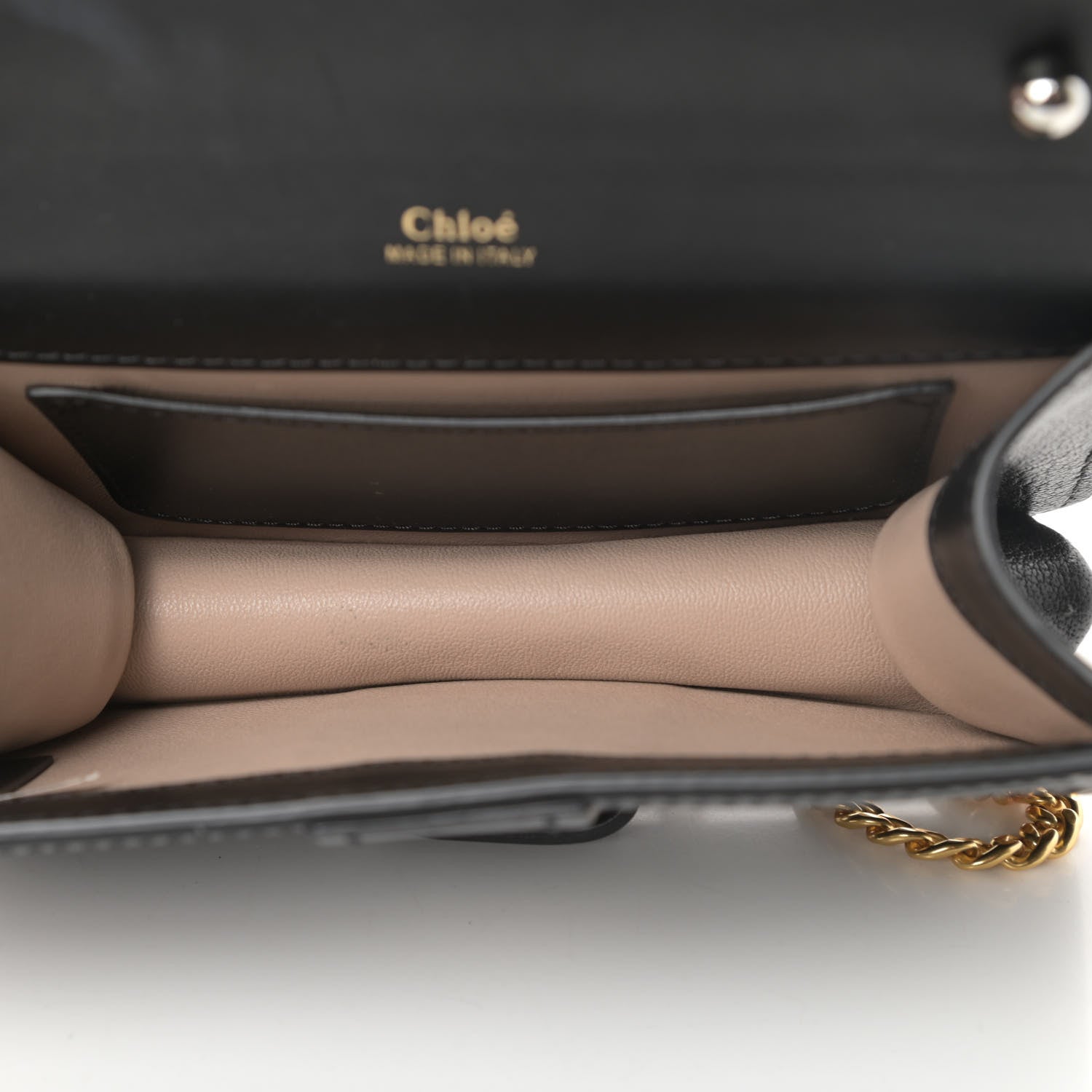 Chloe Shiny Goatskin Calfskin Mini Aby Chain Shoulder Bag Black 5 of 12
