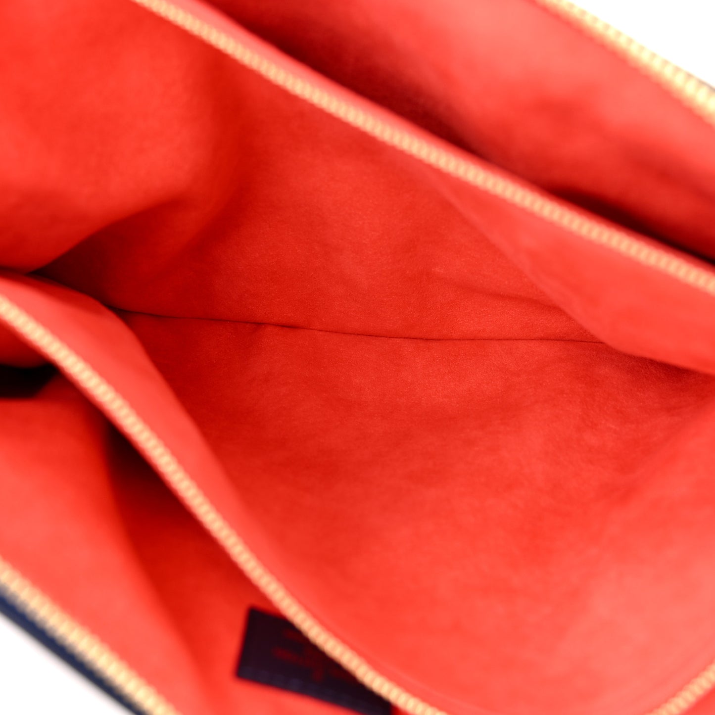 Lambskin Embossed Monogram LV Garden Coussin MM Navy Blue