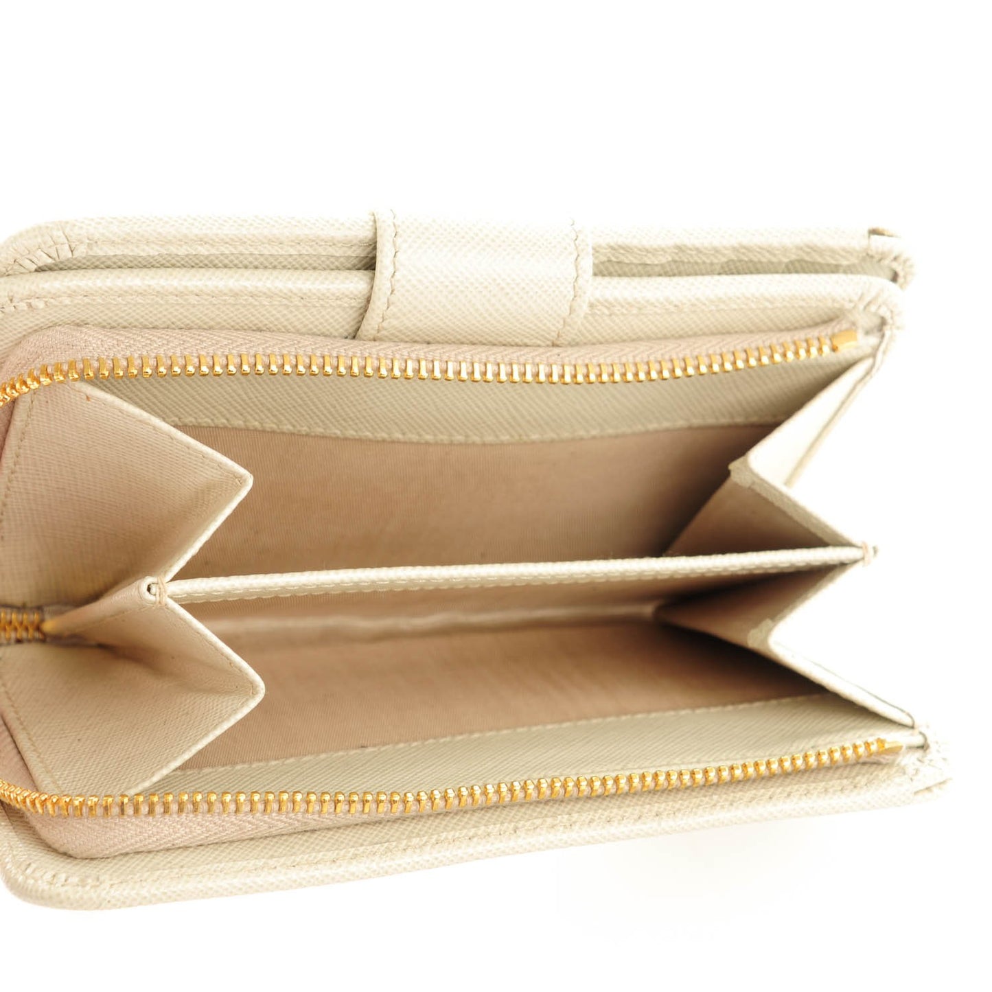 Saffiano Metal Compact Wallet Cera
