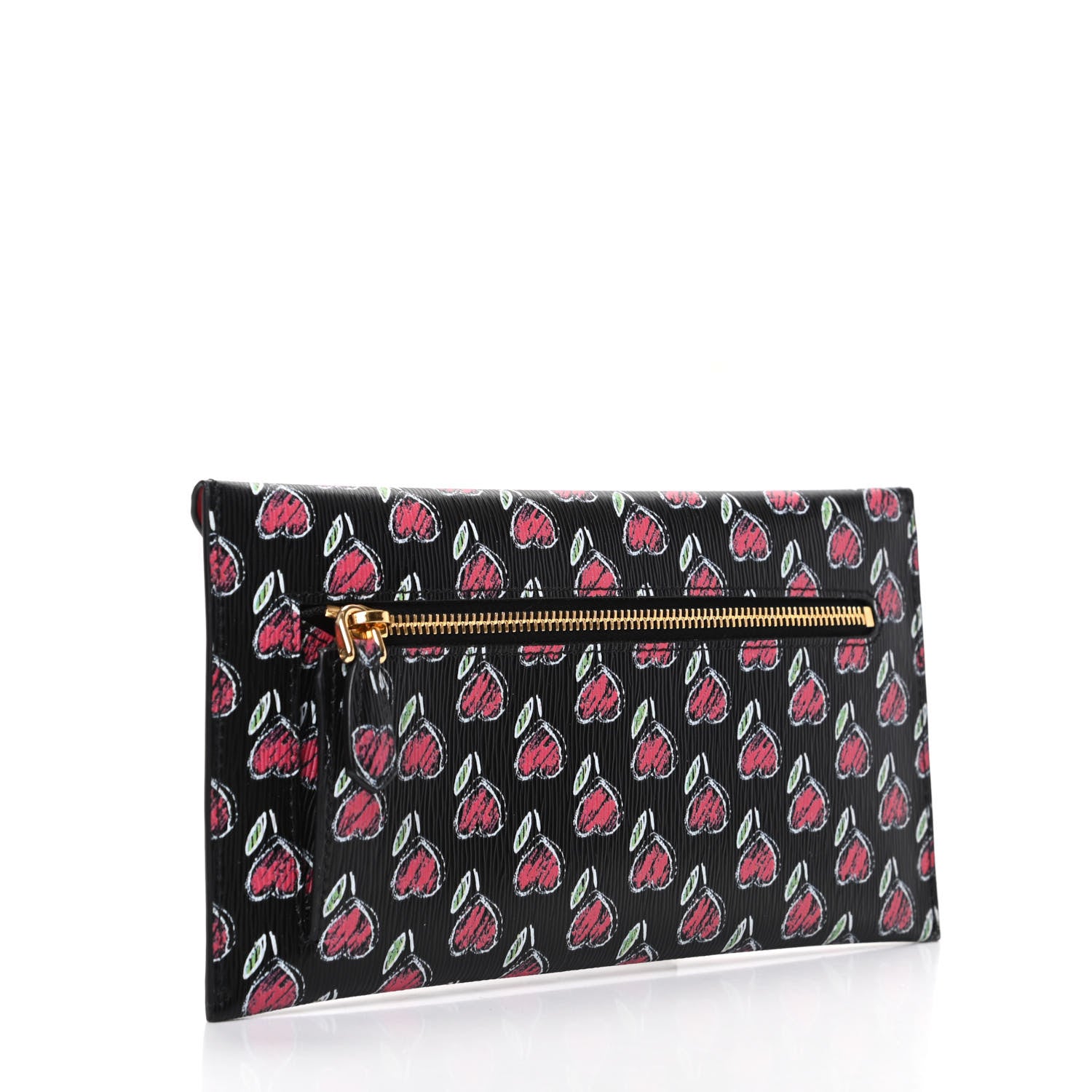 Prada Vitello Move Love Envelope Wallet Black 3 of 7