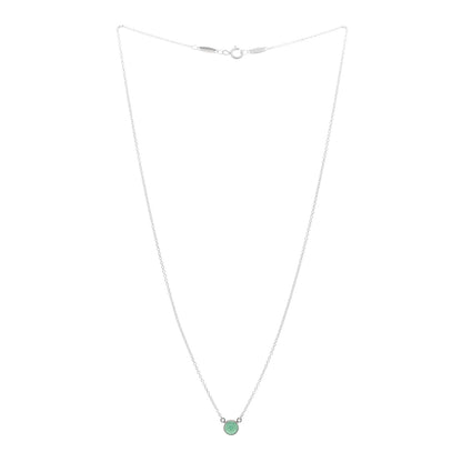 Tiffany Sterling Silver Aventurine Elsa Peretti Color by the Yard Pendant Necklace 3 of 4