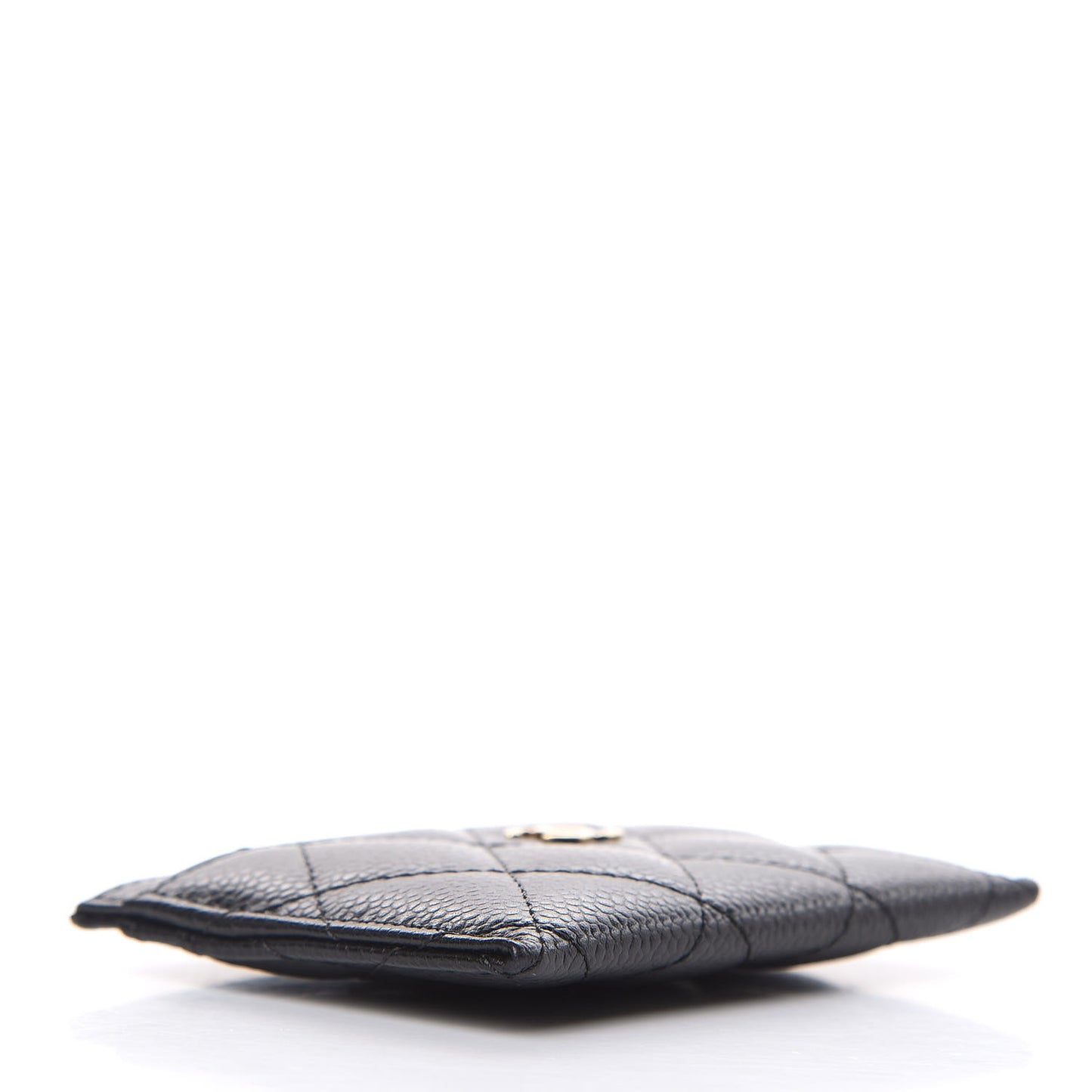 Caviar Quilted Card Holder Black
