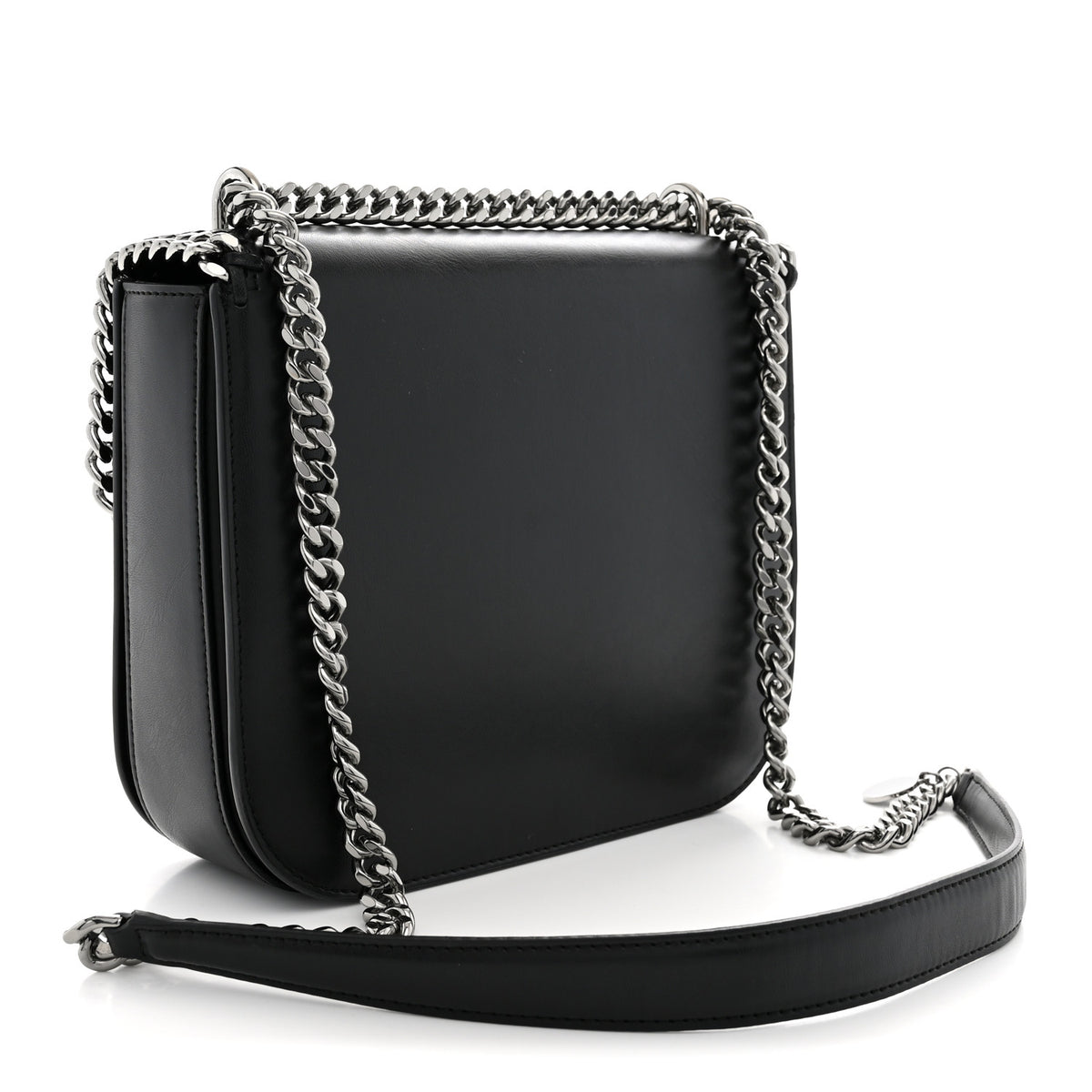 Alter Nappa Embossed Medium Star Falabella Box Shoulder Bag Black