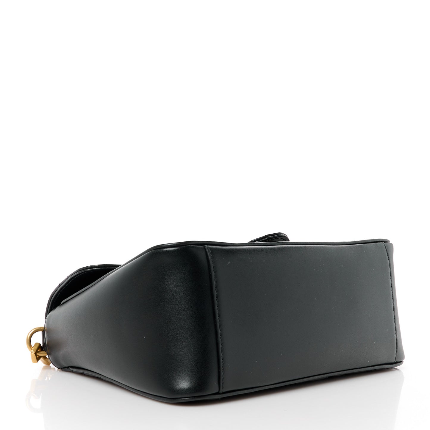 Calfskin Matelasse Small GG Marmont Top Handle Shoulder Bag Black