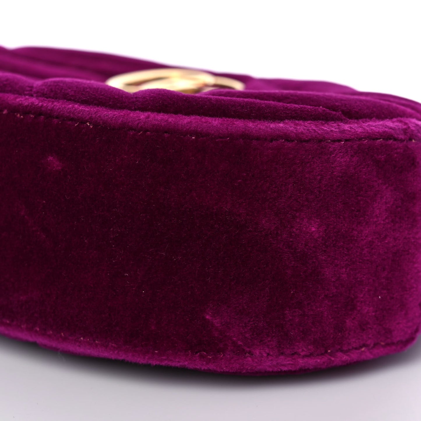 Velvet Matelasse GG Marmont Belt Bag 75 30 Fuchsia Violet Cyclamen